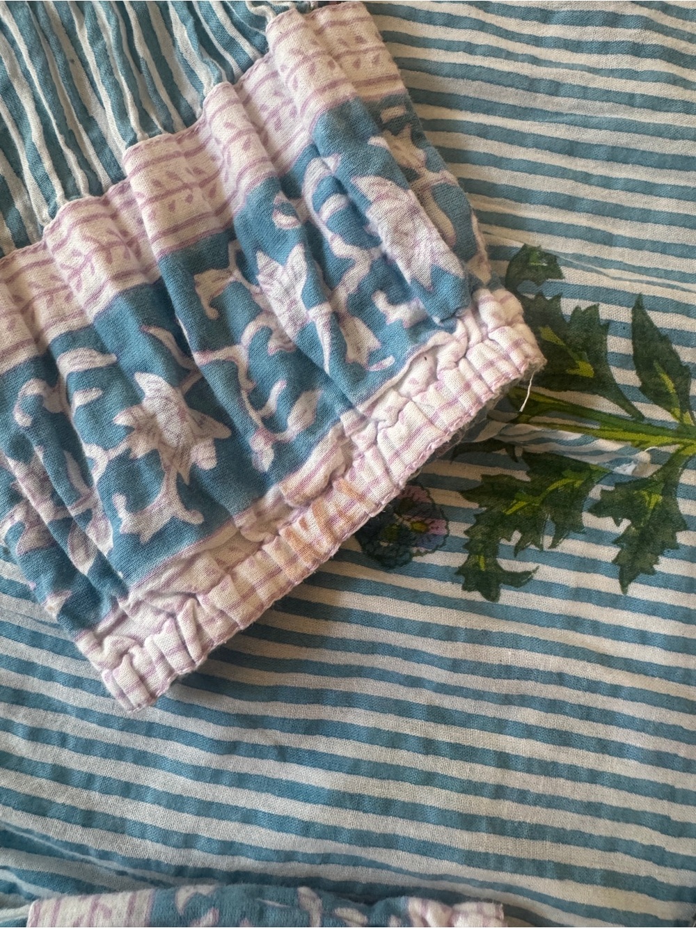 Tuckernuck SZ Blockprint Striped Floral Tunic Dress - Picture 2 of 5